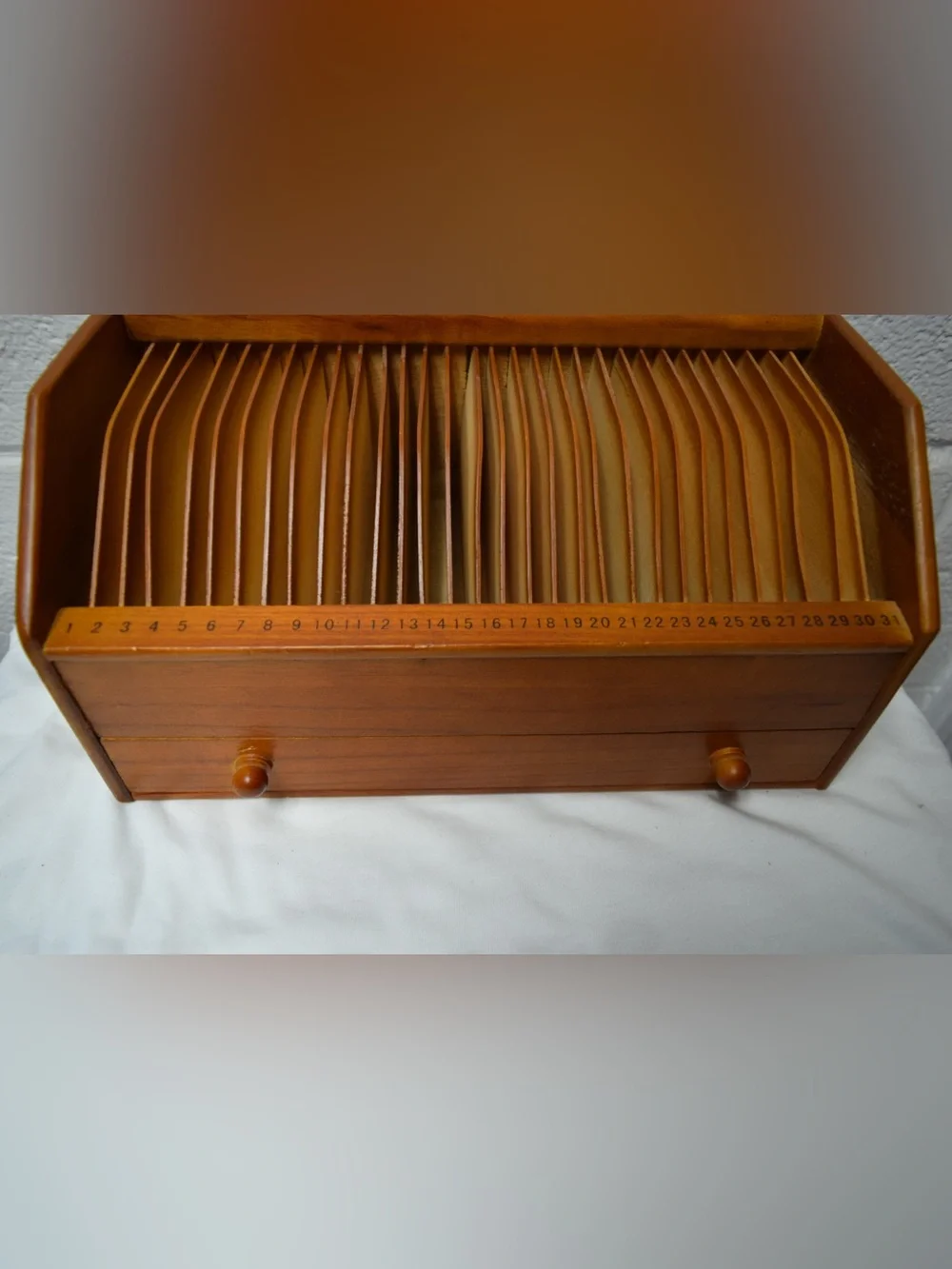 Wooden mail Organizer in Brown - Classic Home Storage